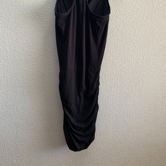 Athleta Tee Racerback Dress Sleeveless Ruched Black Size XS Extra Small 438832 - Picture 8 of 8